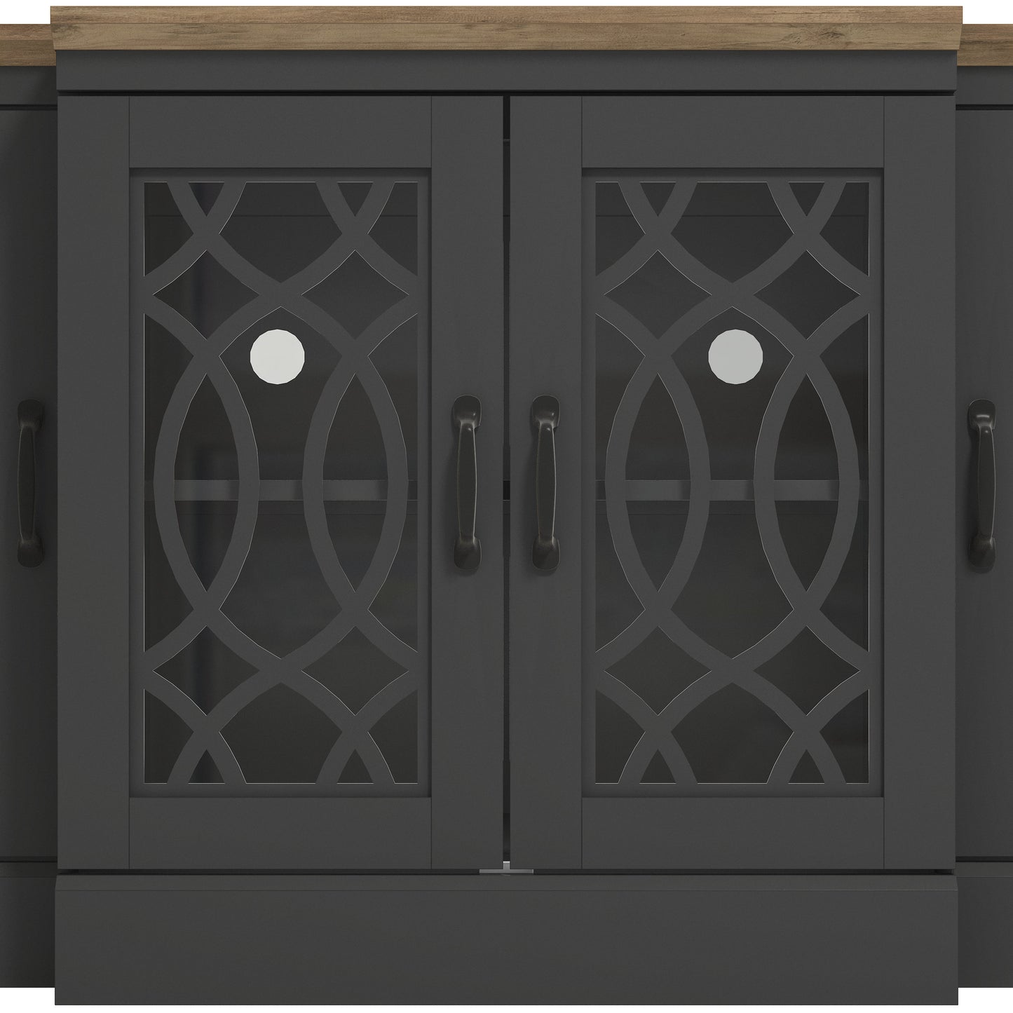 Galano sideboard with decorative cutout doors 60.4" W × 18.2" D × 29.3" H
