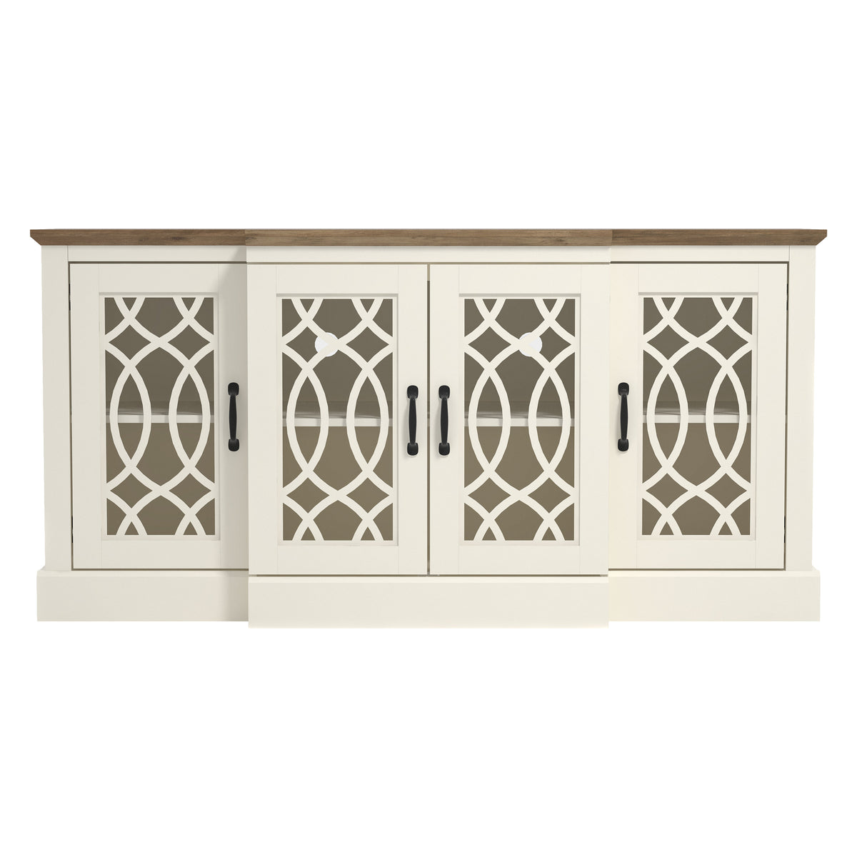 GALANO 60.4" Sideboard with 4 Doors and Adjustable Shelves