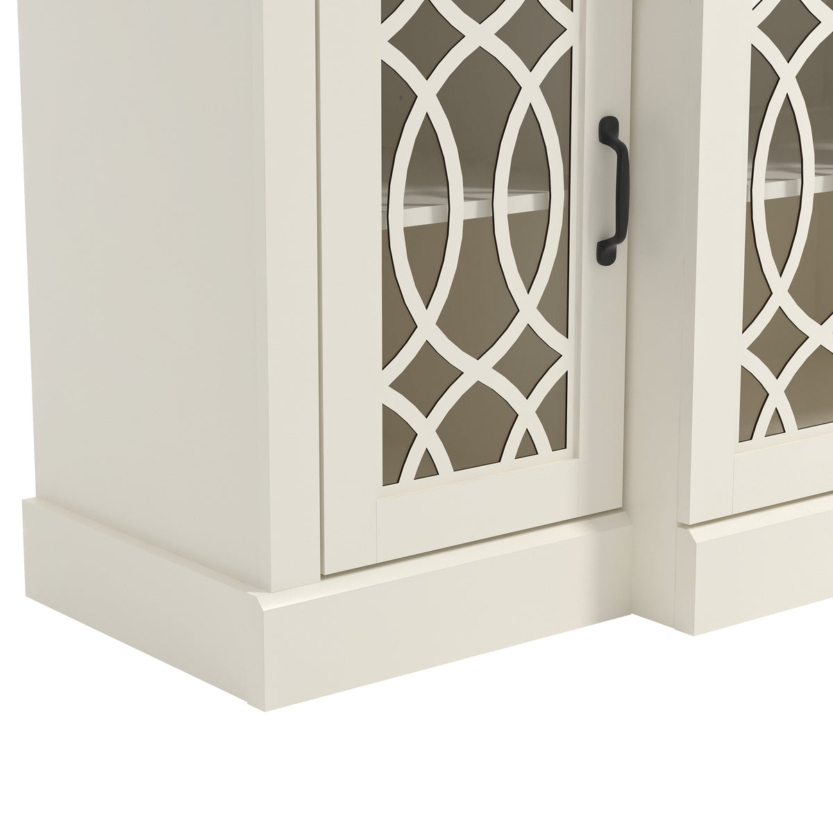 GALANO 60.4" Sideboard with 4 Doors and Adjustable Shelves