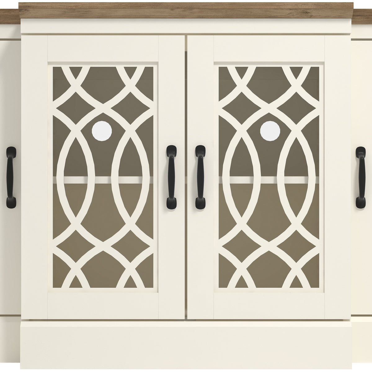 GALANO 60.4" Sideboard with 4 Doors and Adjustable Shelves