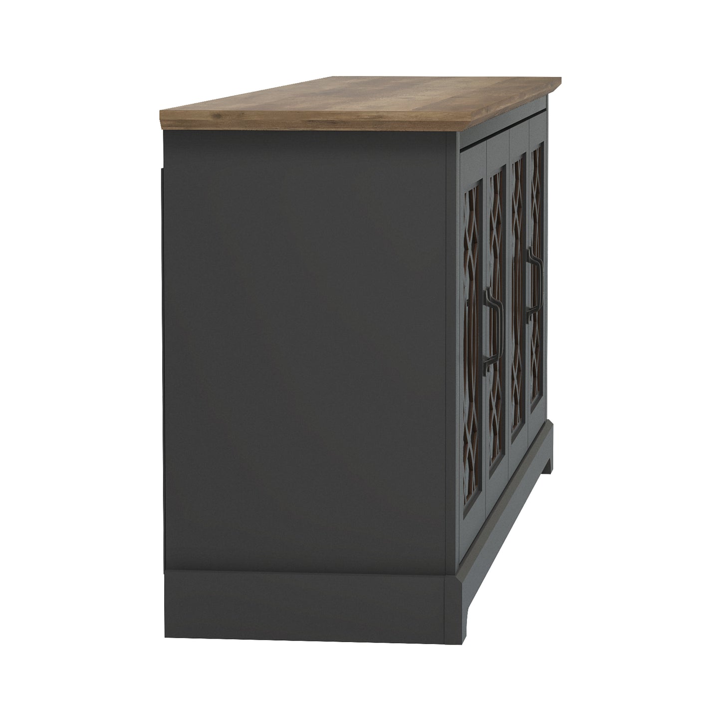 GALANO TV Stand with Cutout Doors and Adjustable Shelves 68.2" W x 17.2" D x 29.3" H