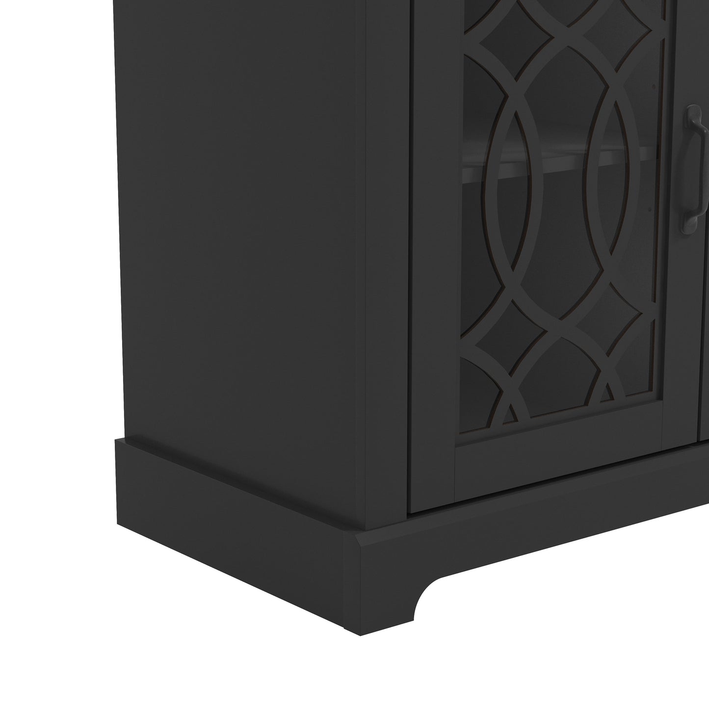 GALANO TV Stand with Cutout Doors and Adjustable Shelves 68.2" W x 17.2" D x 29.3" H