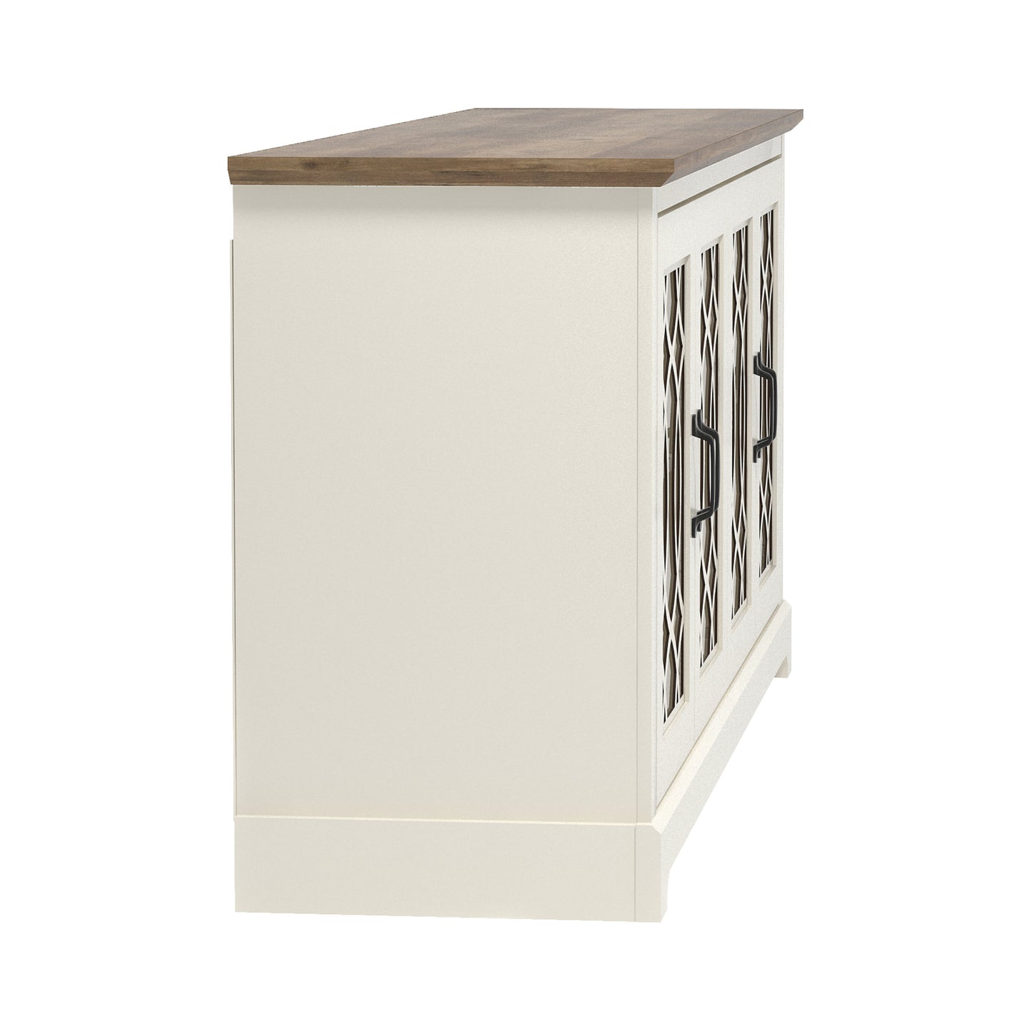 GALANO TV Stand with Cutout Doors and Adjustable Shelves 68.2" W x 17.2" D x 29.3" H