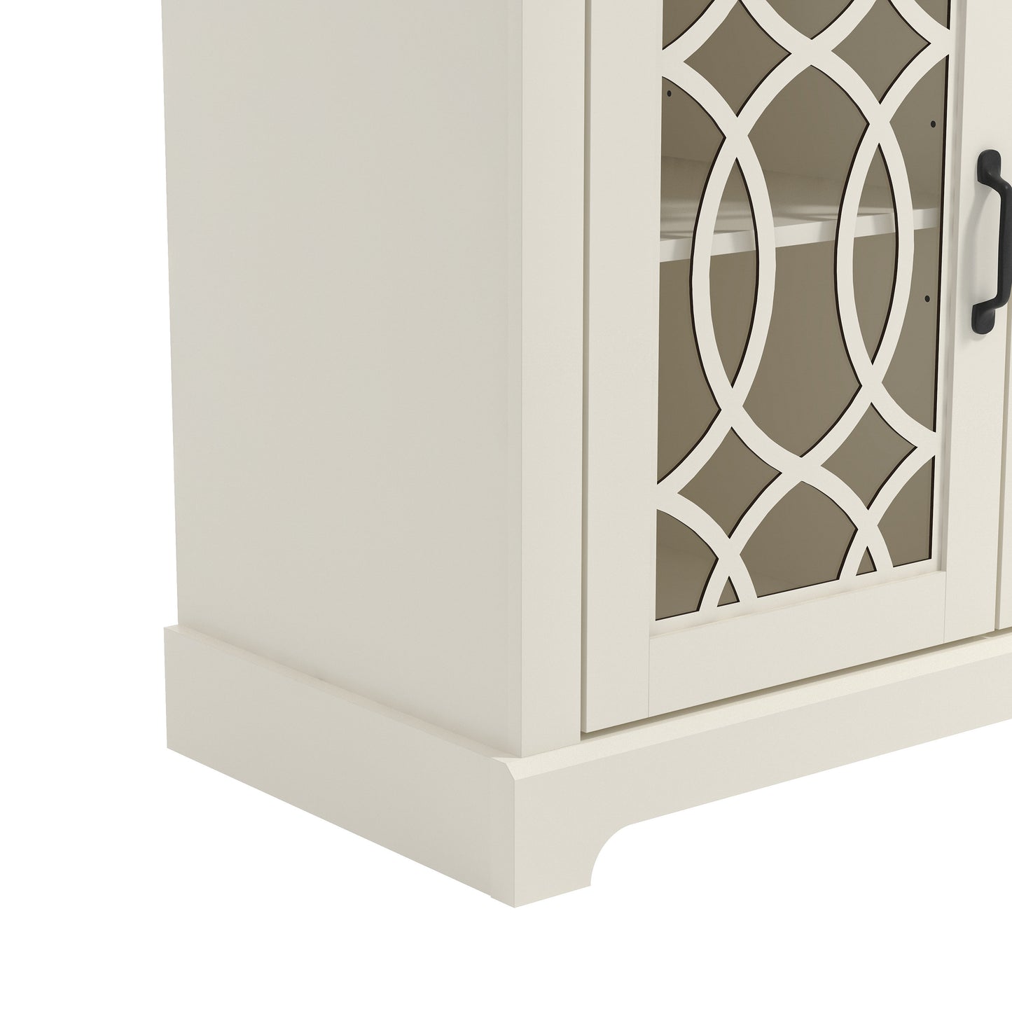 GALANO TV Stand with Cutout Doors and Adjustable Shelves 68.2" W x 17.2" D x 29.3" H