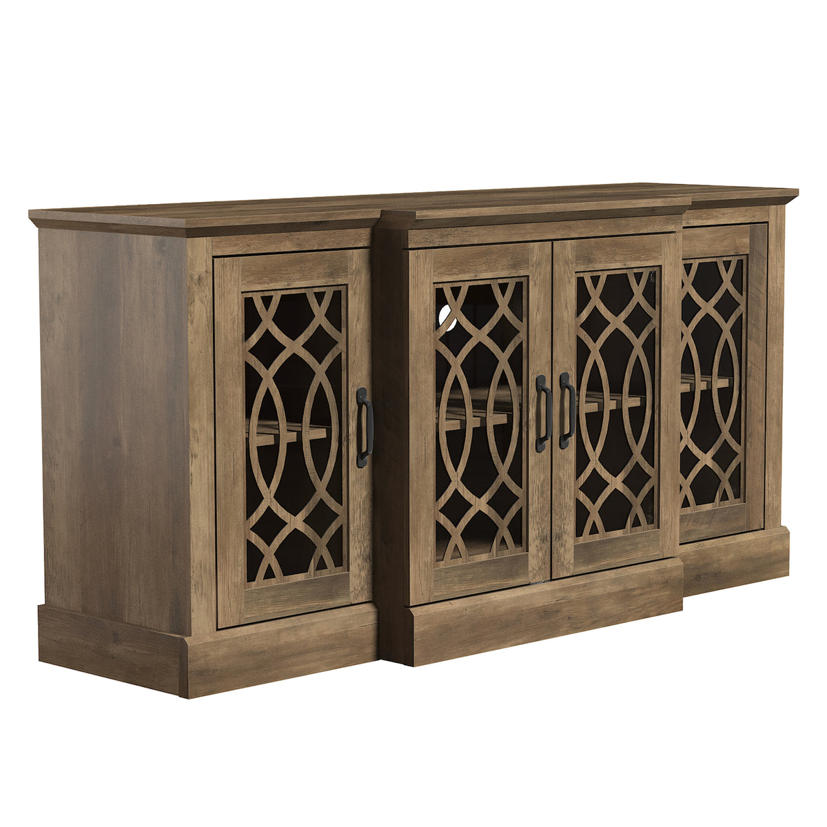 GALANO 60.4" Sideboard with 4 Doors and Adjustable Shelves