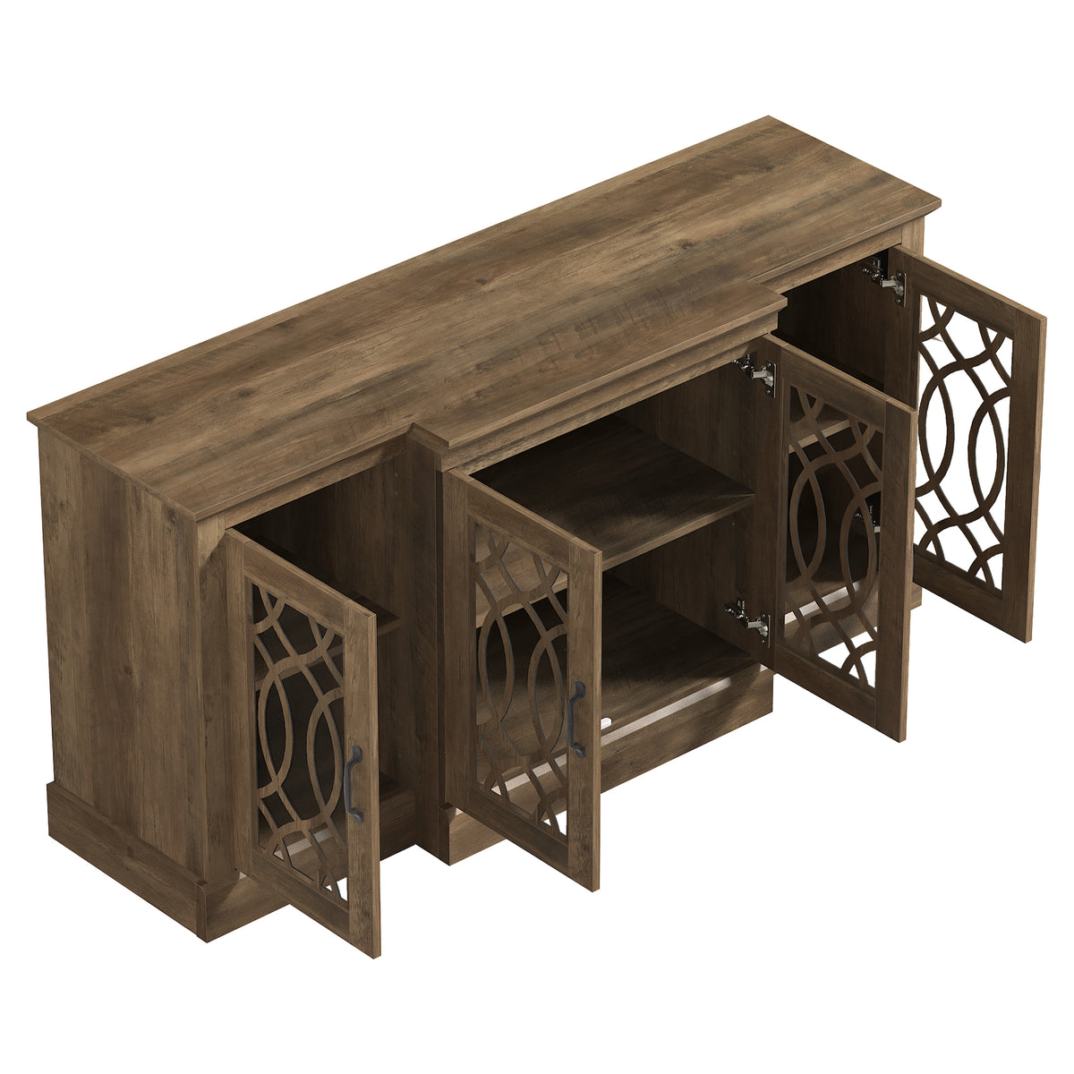 GALANO 60.4" Sideboard with 4 Doors and Adjustable Shelves