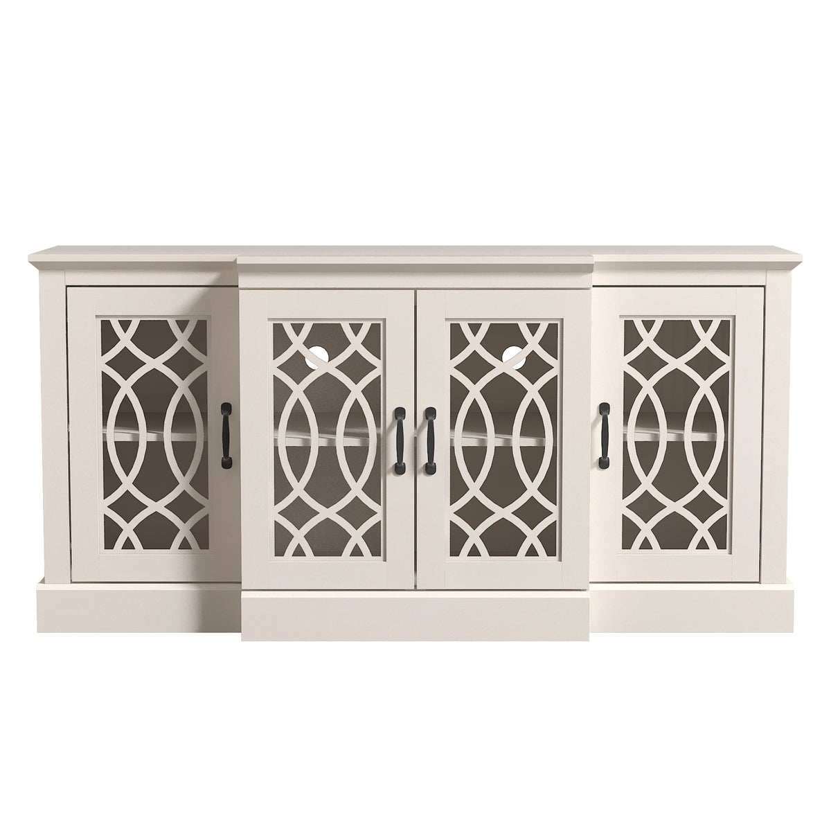 GALANO 60.4" Sideboard with 4 Doors and Adjustable Shelves