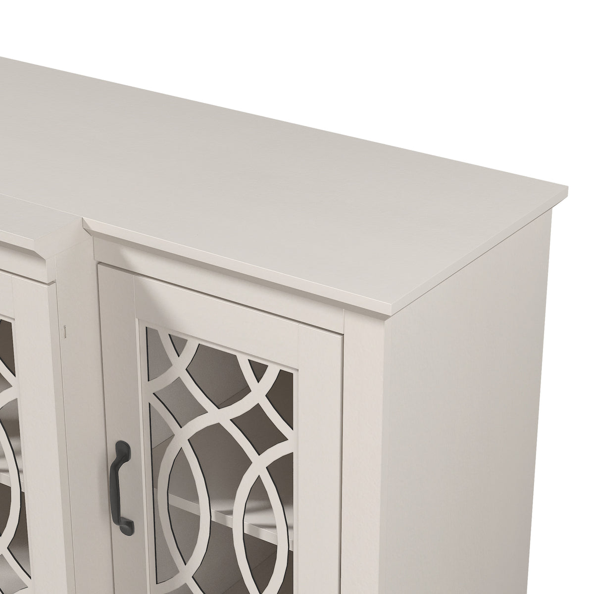 GALANO 60.4" Sideboard with 4 Doors and Adjustable Shelves