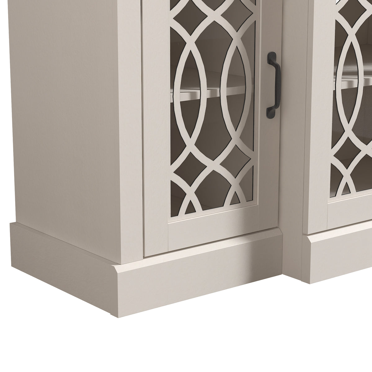GALANO 60.4" Sideboard with 4 Doors and Adjustable Shelves