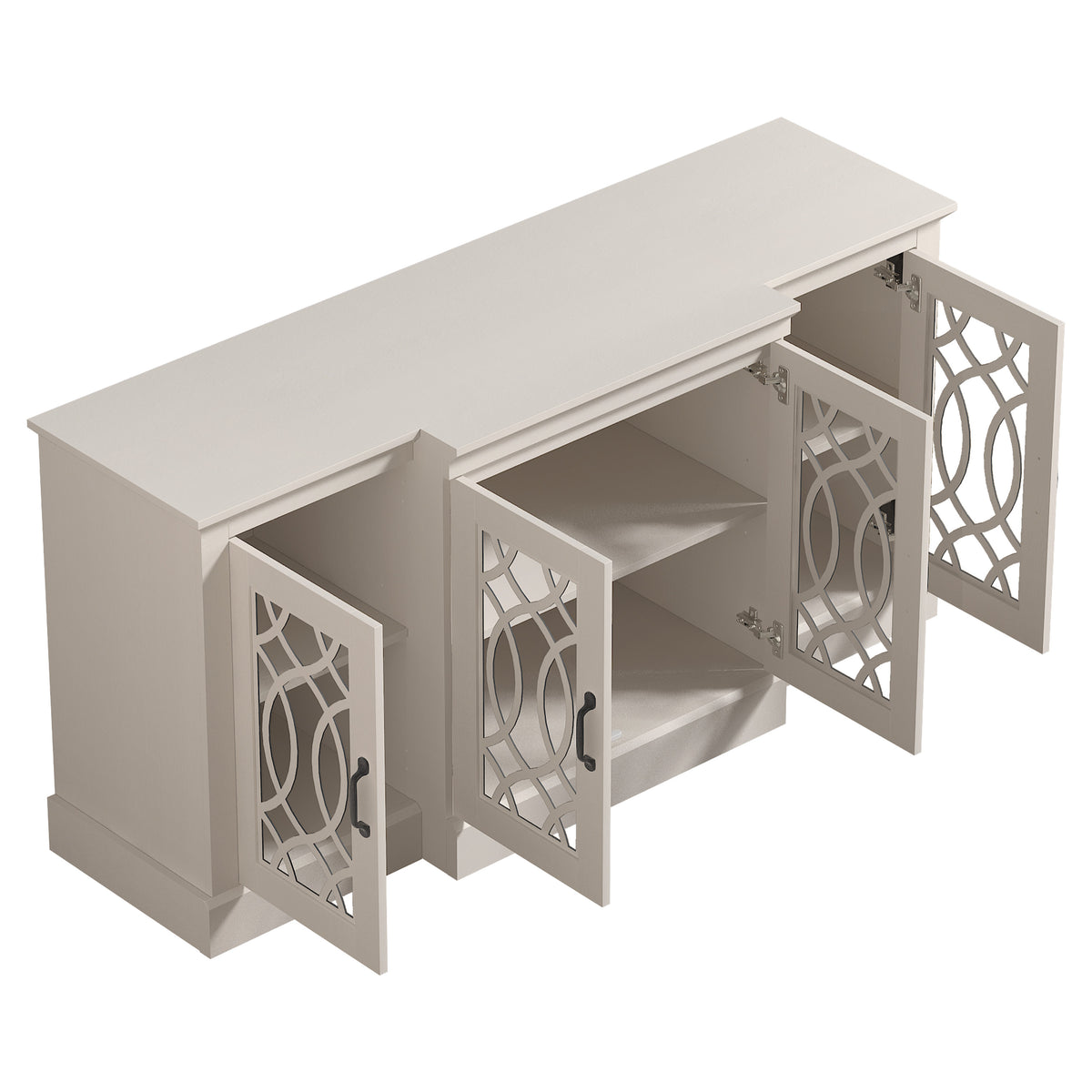 GALANO 60.4" Sideboard with 4 Doors and Adjustable Shelves