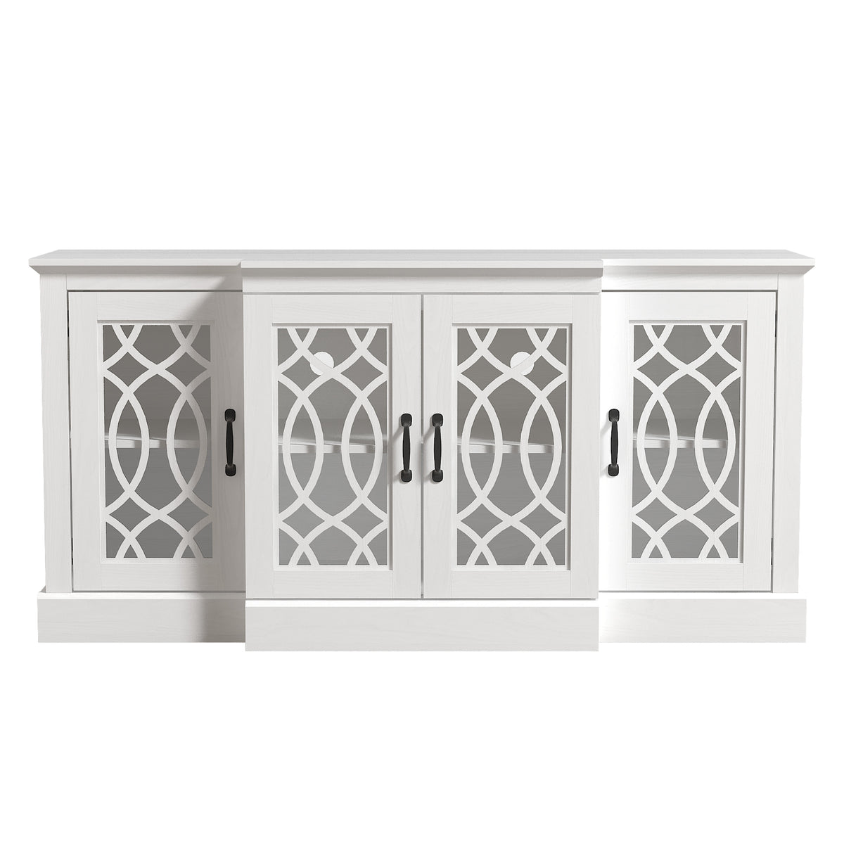 GALANO 60.4" Sideboard with 4 Doors and Adjustable Shelves