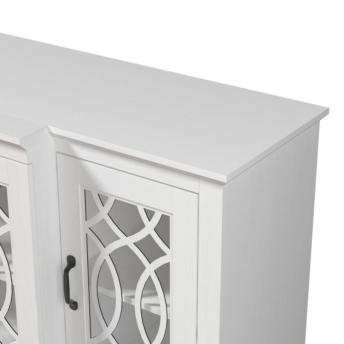 GALANO 60.4" Sideboard with 4 Doors and Adjustable Shelves