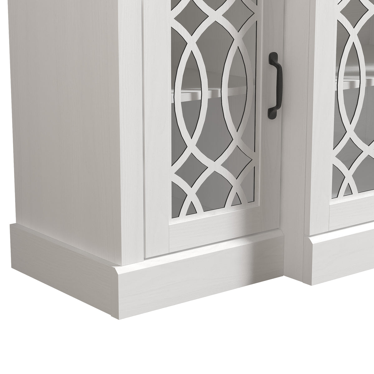 GALANO 60.4" Sideboard with 4 Doors and Adjustable Shelves