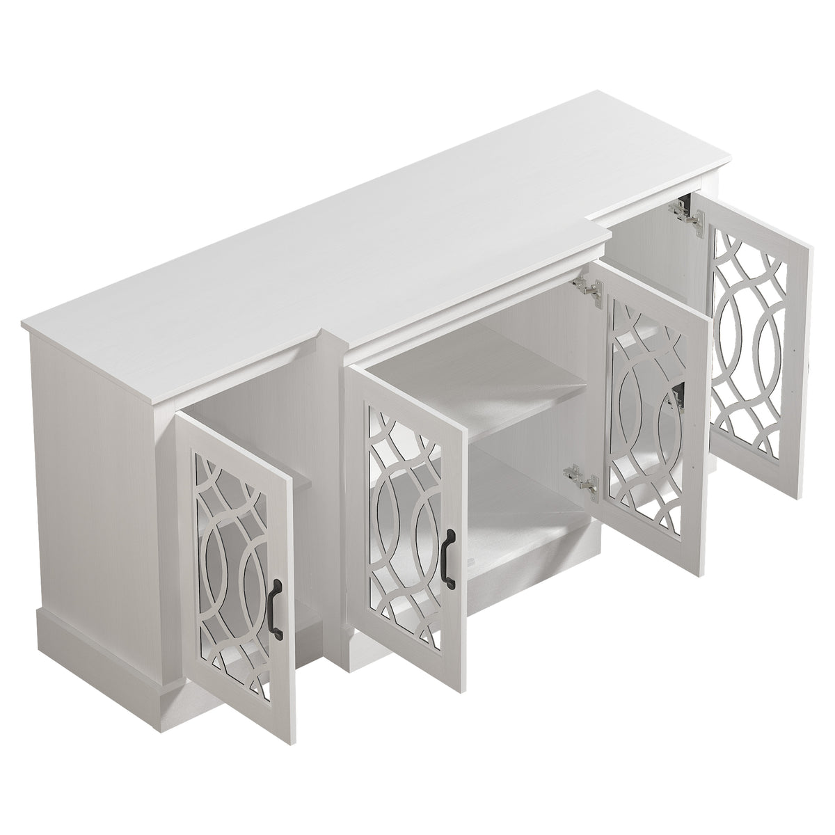 GALANO 60.4" Sideboard with 4 Doors and Adjustable Shelves