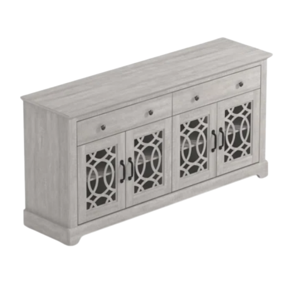 GALANO 58.7" Sideboard with 4 Doors, 2 Drawers and Adjustable Shelves