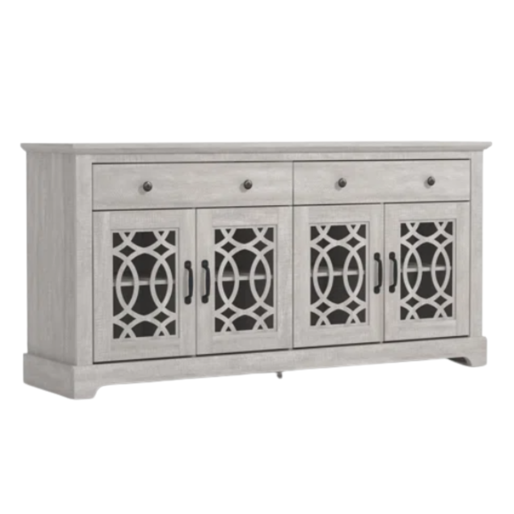 GALANO 58.7" Sideboard with 4 Doors, 2 Drawers and Adjustable Shelves