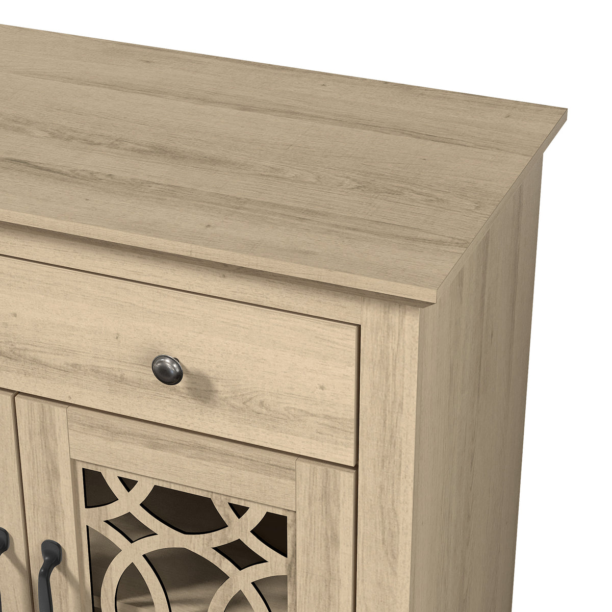GALANO 58.7" Sideboard with 4 Doors, 2 Drawers and Adjustable Shelves