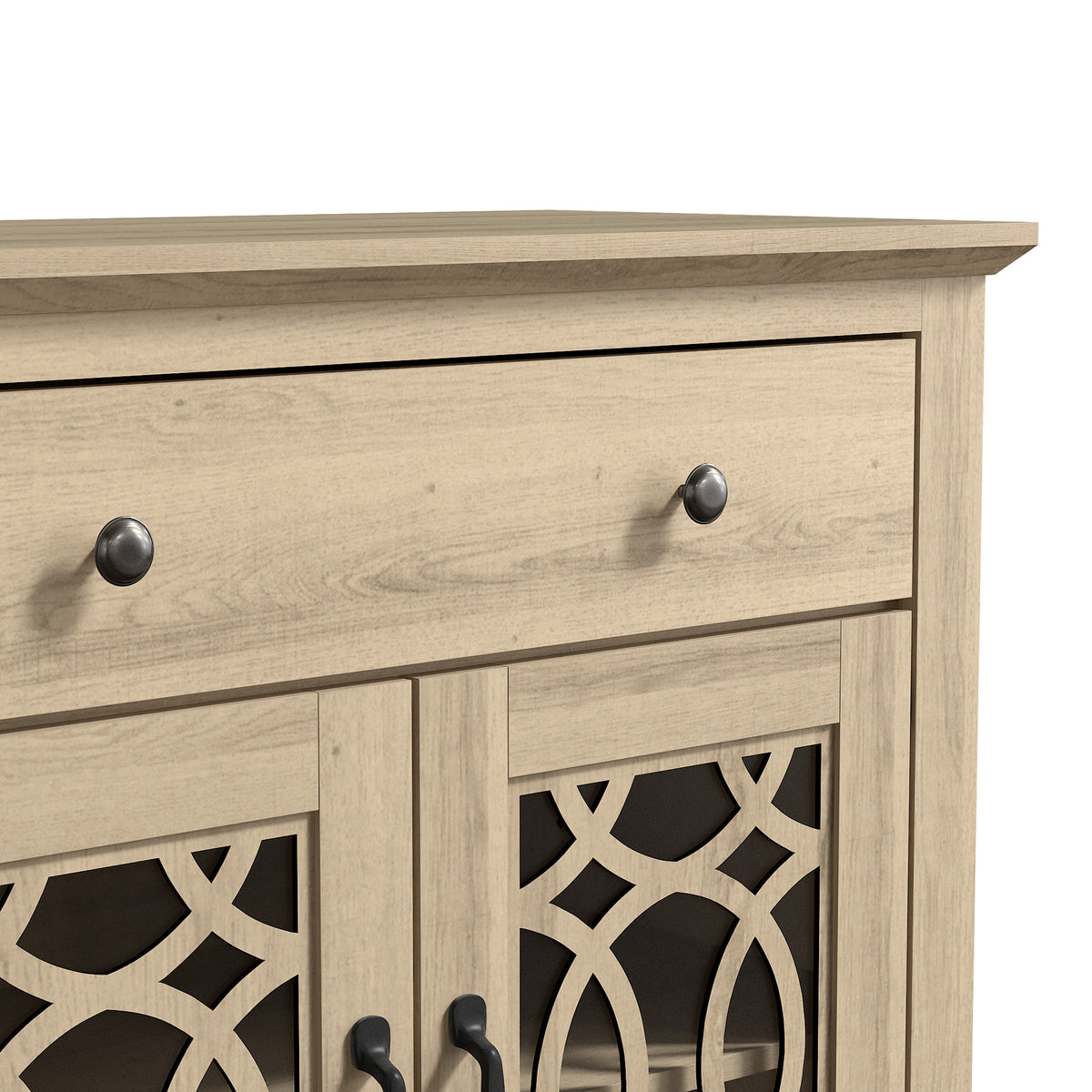 GALANO 58.7" Sideboard with 4 Doors, 2 Drawers and Adjustable Shelves