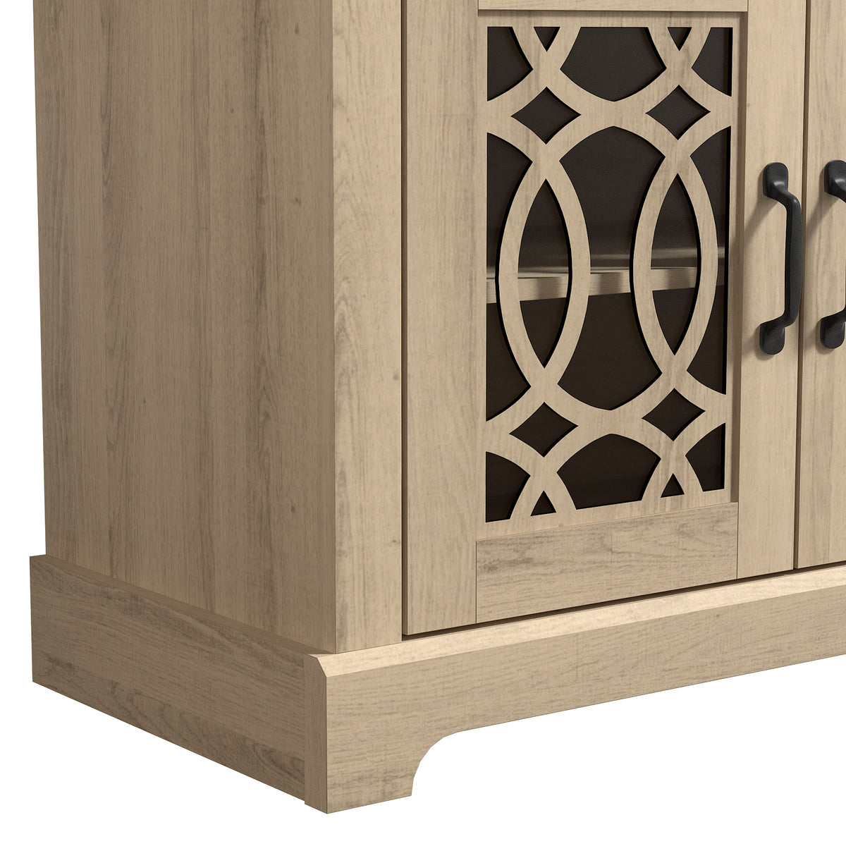 GALANO 58.7" Sideboard with 4 Doors, 2 Drawers and Adjustable Shelves