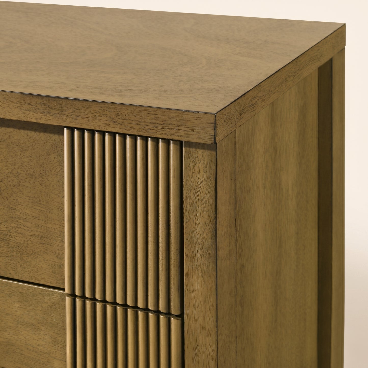 GALANO 5-Drawer Chest, 28.7" Wide Mid-Century Fluted Design, 1 Chest