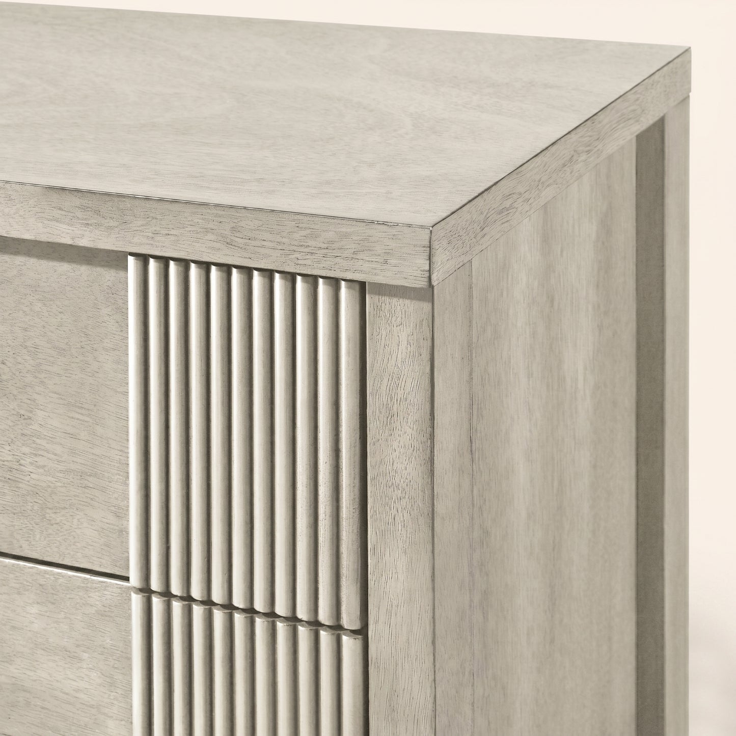 GALANO 5-Drawer Chest, 28.7" Wide Mid-Century Fluted Design, 1 Chest