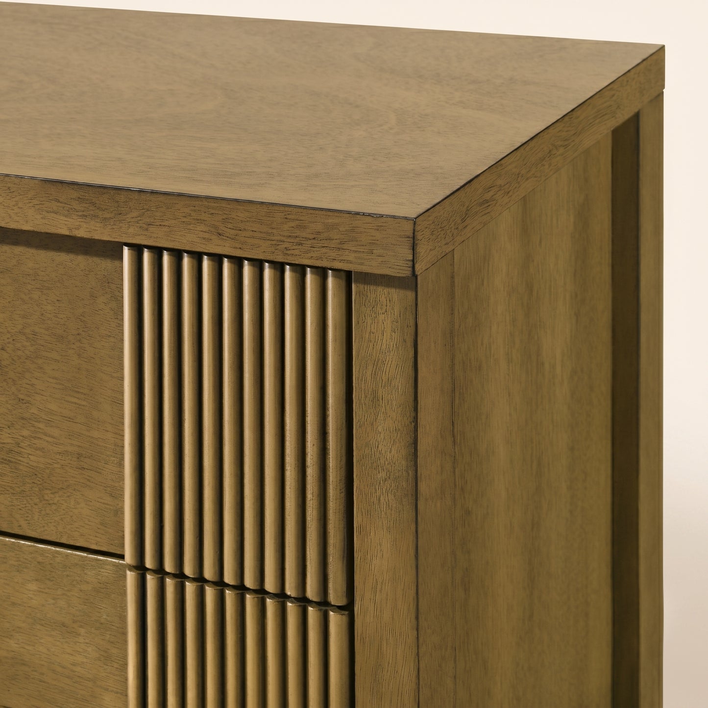 GALANO 6-Drawer Double Dresser, 54.8" Wide, Mid-Century Fluted Design, 1 Dresser