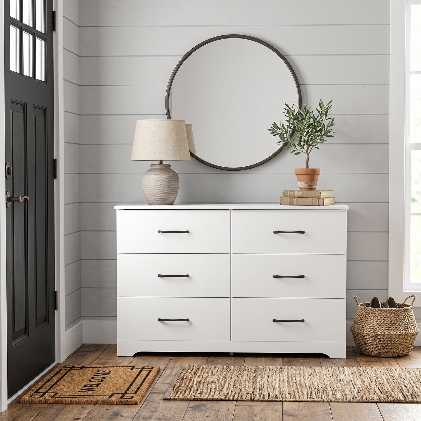 Galano Modern 6 Drawer Dresser for Bedroom with Interlocking Drawers & Anti-Tip Kit, 47"
