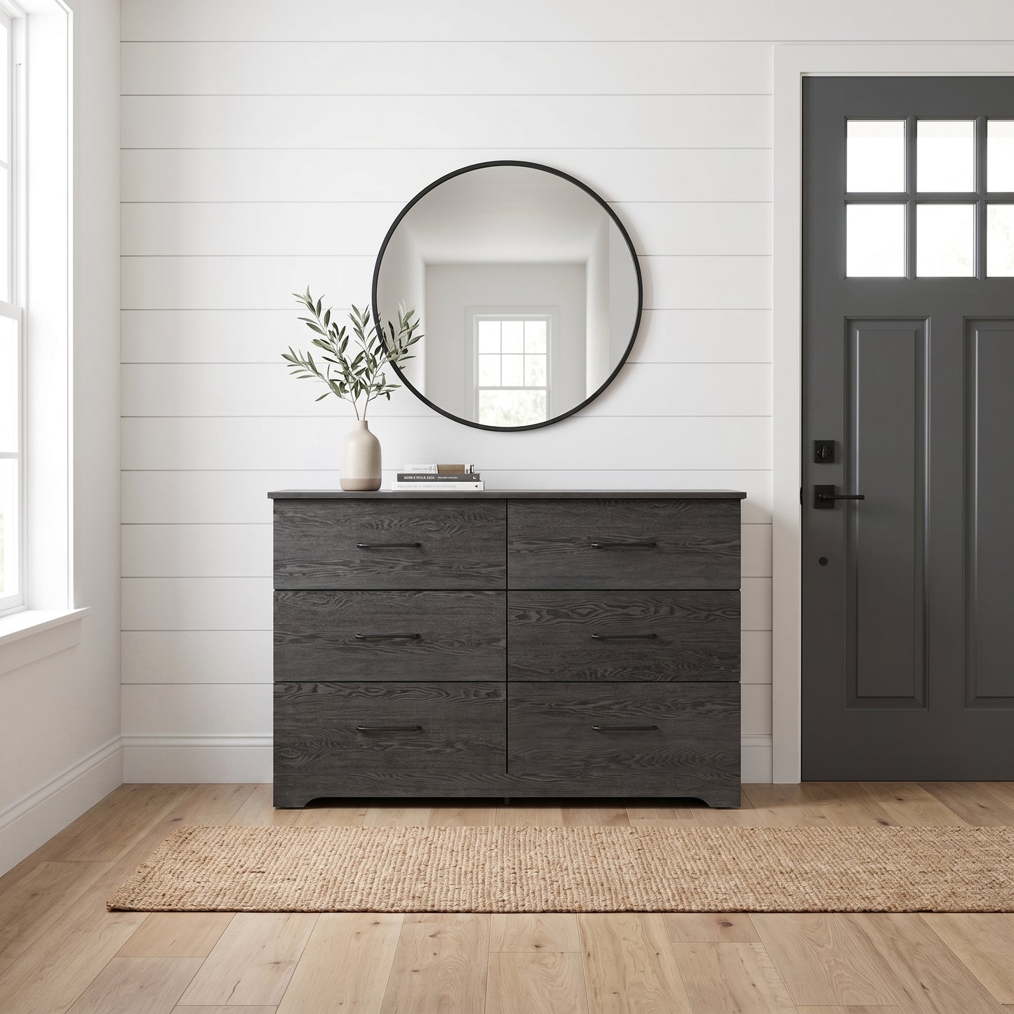 Galano Modern 6 Drawer Dresser for Bedroom with Interlocking Drawers & Anti-Tip Kit, 47"