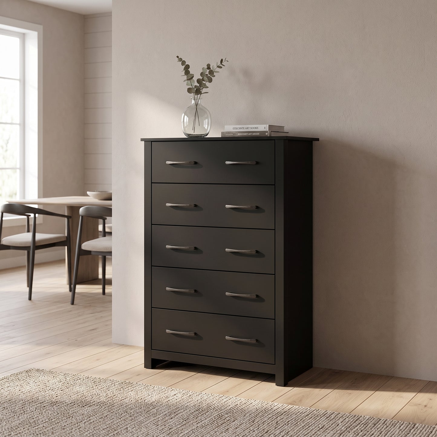 Galano 5-Drawer Tall Dresser for Bedroom with Interlocking Drawers & Anti-Tip Kit, 31.1" Wide
