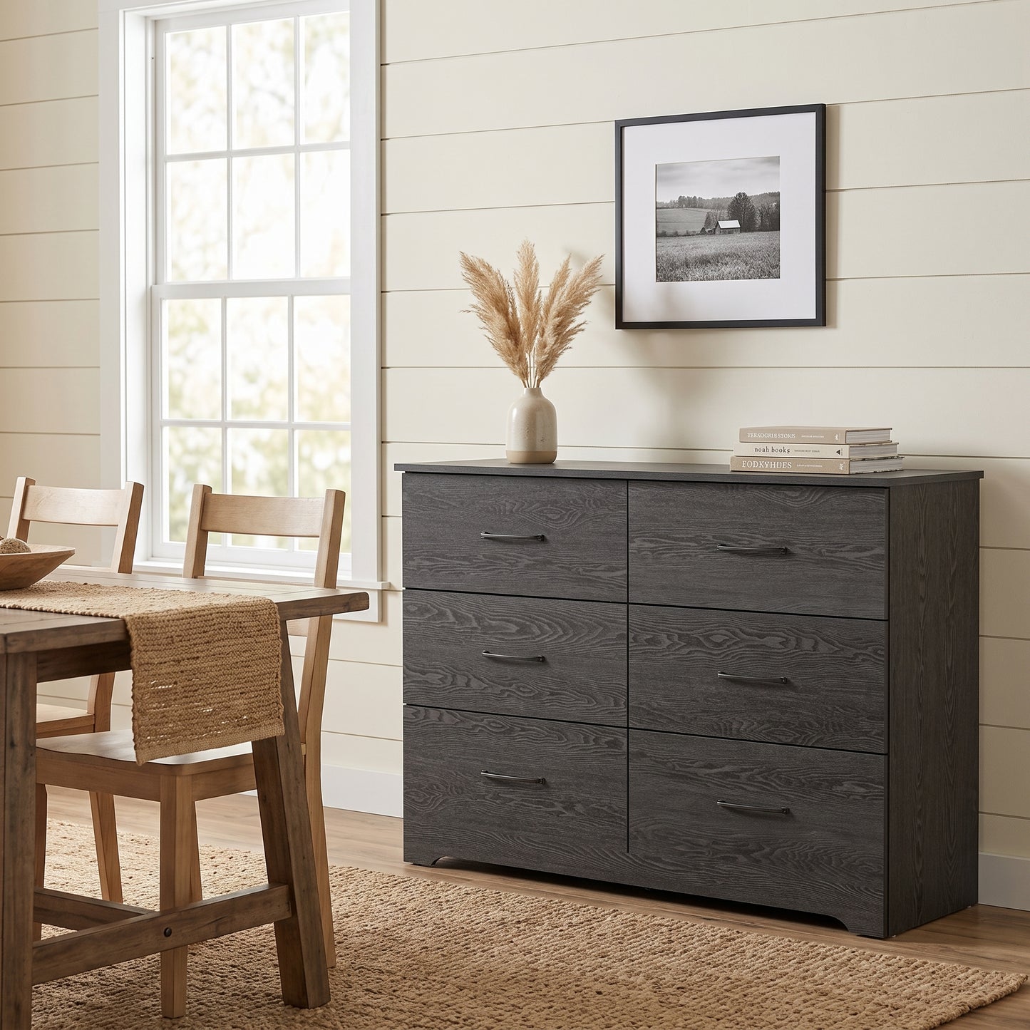 Galano Modern 6 Drawer Dresser for Bedroom with Interlocking Drawers & Anti-Tip Kit, 47"