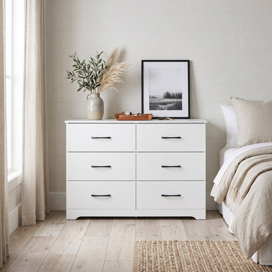 Galano Modern 6 Drawer Dresser for Bedroom with Interlocking Drawers & Anti-Tip Kit, 47"