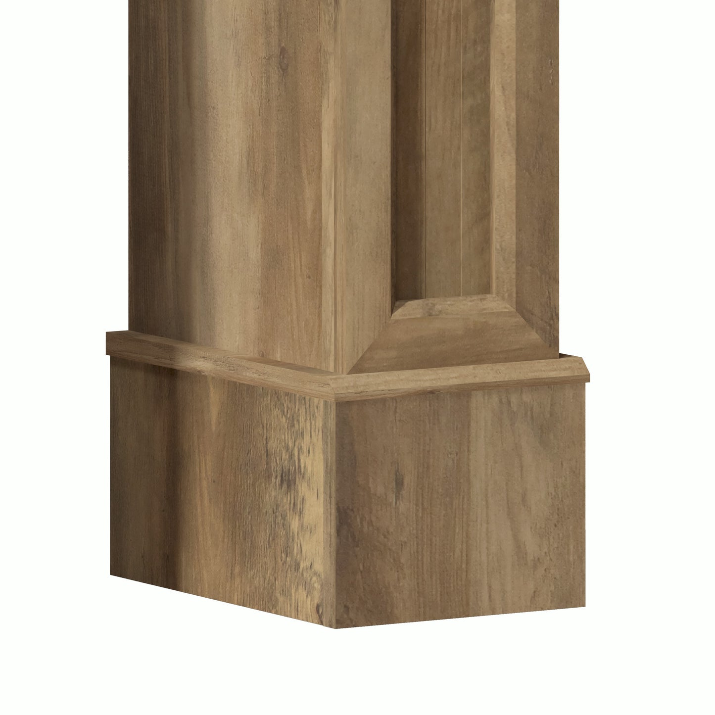 Galano Console Table with Decorative Cutout Design in Brown 46.5" W x 11.6" D x 45.9" H