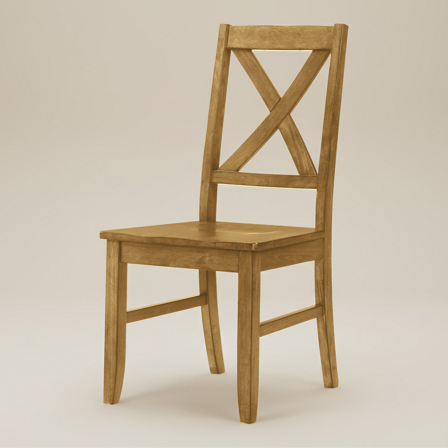Galano Solid Wood Cross-Back Dining Chair Set of 2 18.5" W x 21.4" D x 38.4" H