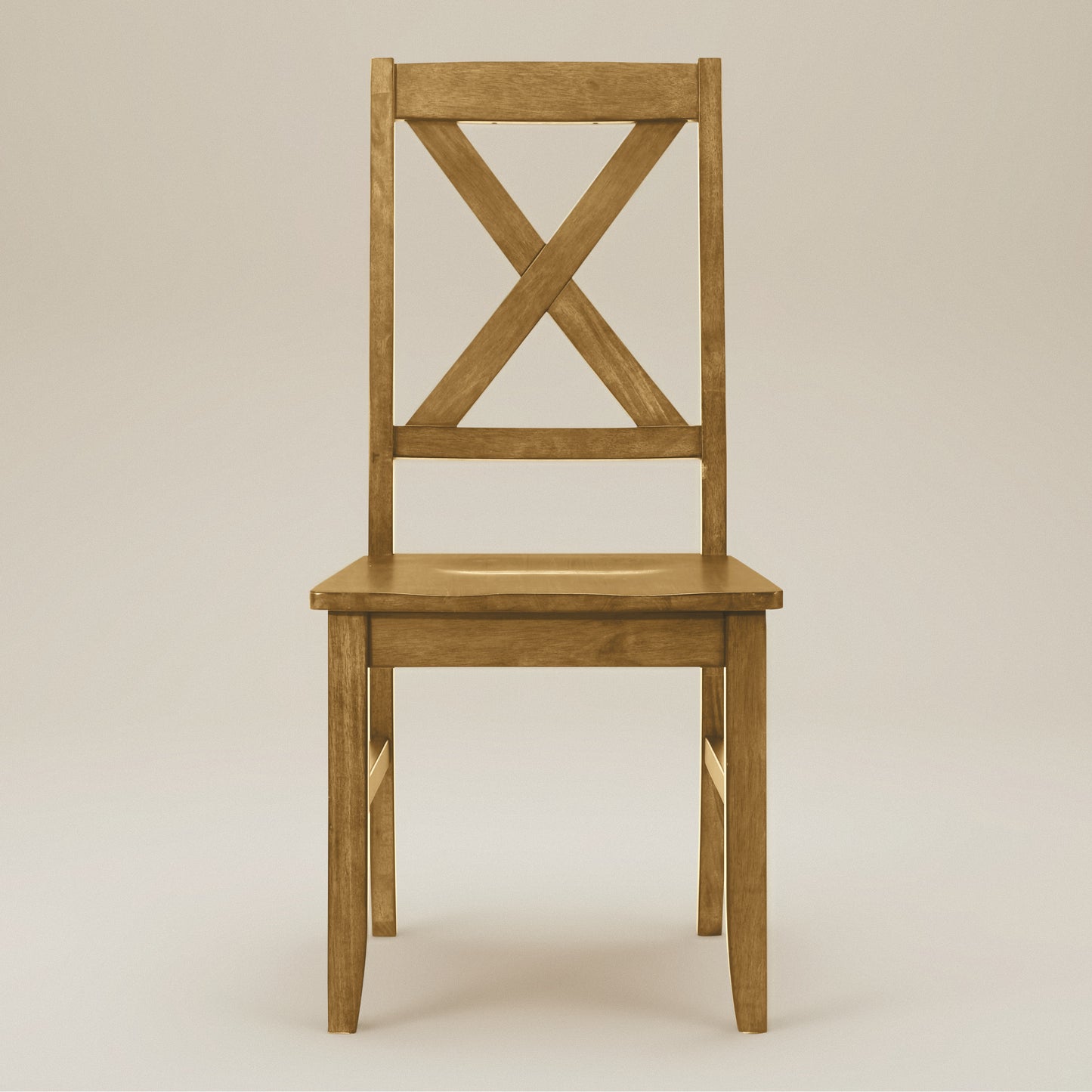 Galano Solid Wood Cross-Back Dining Chair Set of 2 18.5" W x 21.4" D x 38.4" H
