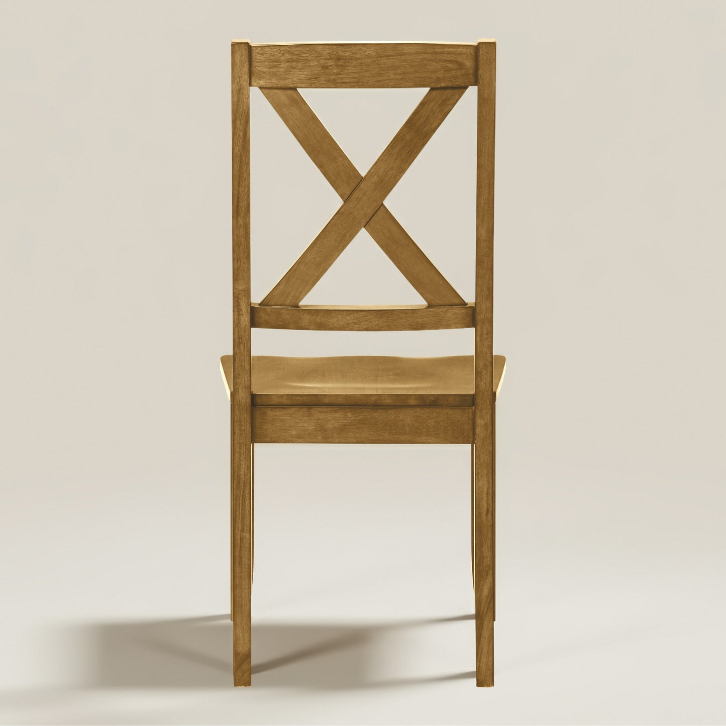 Galano Solid Wood Cross-Back Dining Chair Set of 2 18.5" W x 21.4" D x 38.4" H