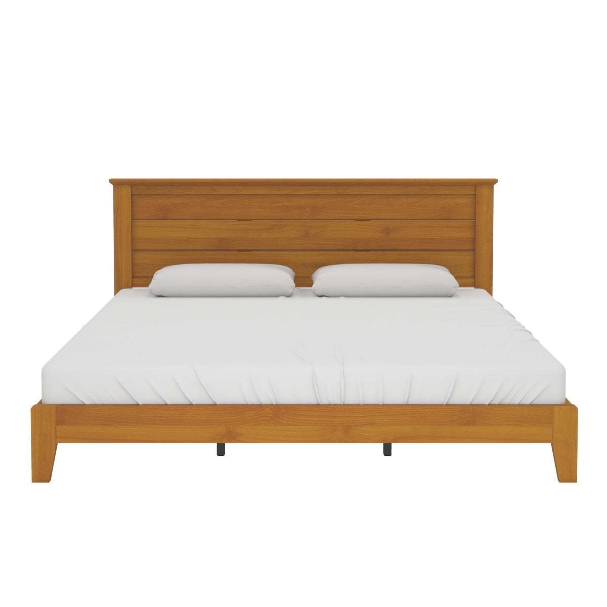 GALANO King Platform Bed with Headboard and Slat Kit, 1 Bed