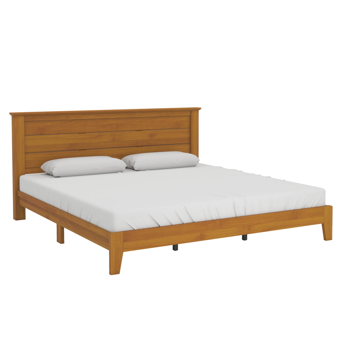 GALANO King Platform Bed with Headboard and Slat Kit, 1 Bed