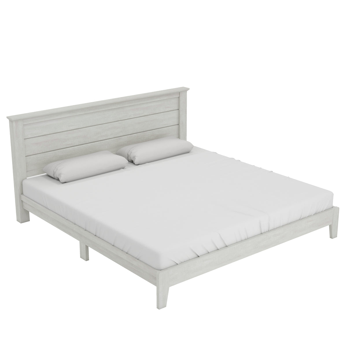 GALANO King Platform Bed with Headboard and Slat Kit, 1 Bed