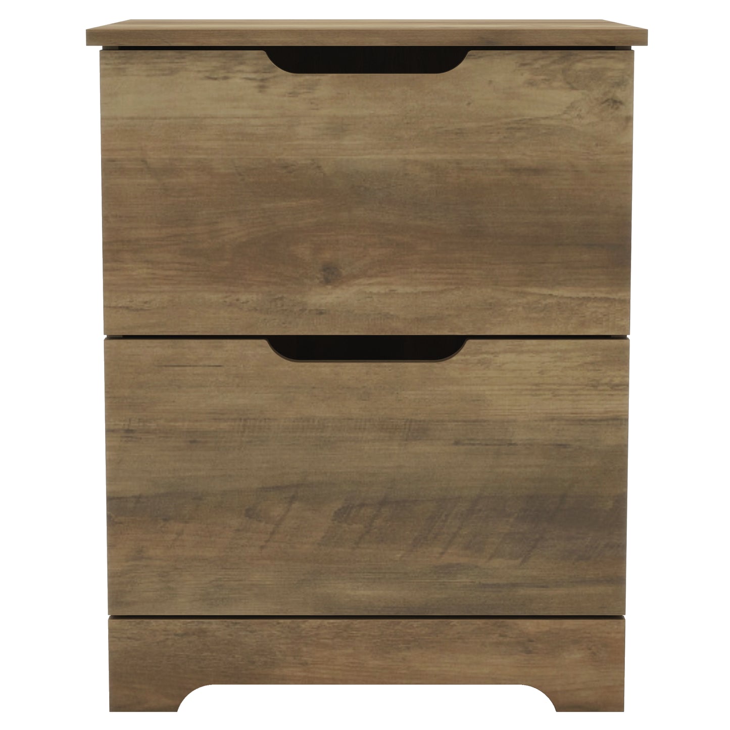 Galano Modern 2-Drawer Nightstand with Cutout Handles 18.7" W × 15.7" D × 23.7" H