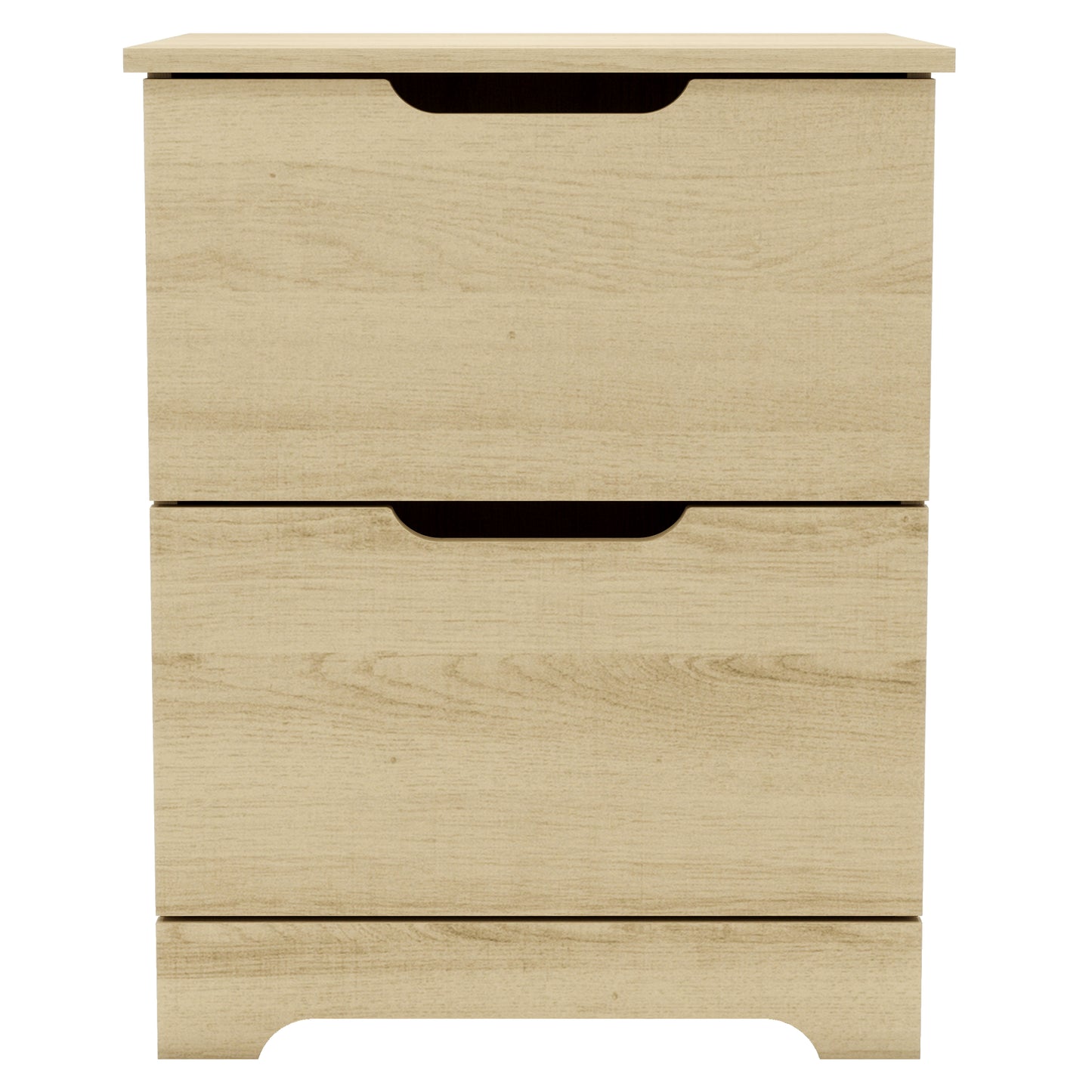 Galano Modern 2-Drawer Nightstand with Cutout Handles 18.7" W × 15.7" D × 23.7" H