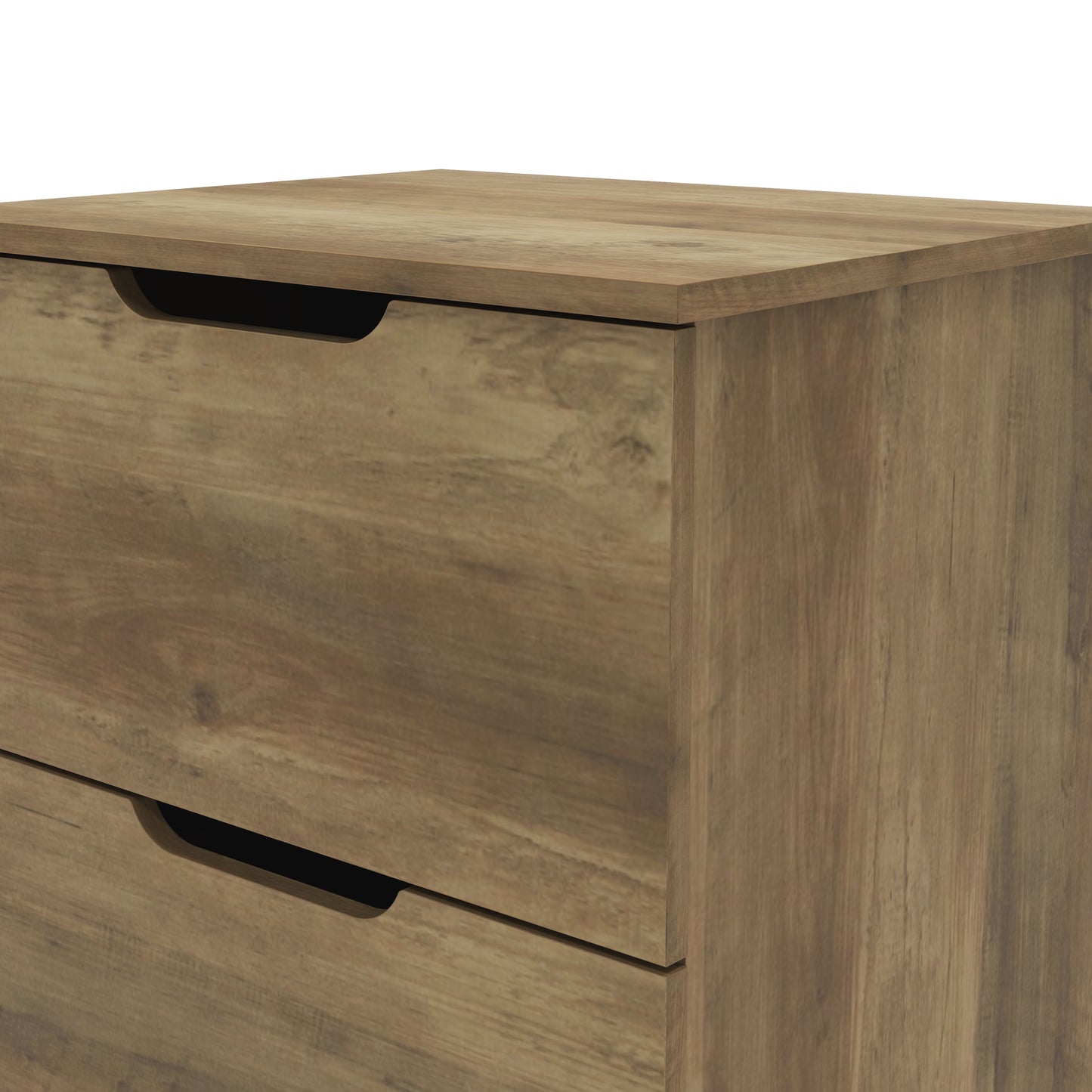 Galano Modern 2-Drawer Nightstand with Cutout Handles 18.7" W × 15.7" D × 23.7" H
