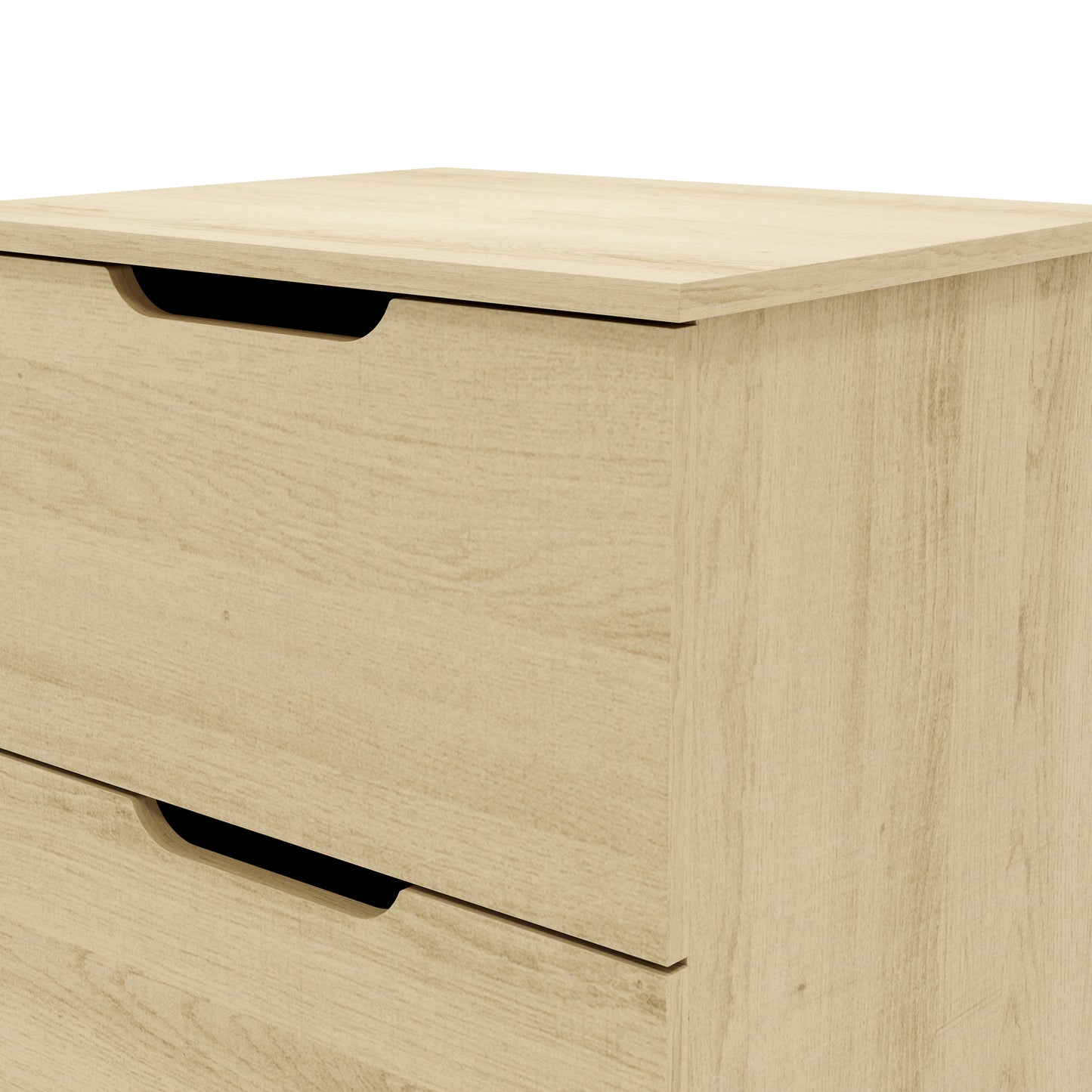 Galano Modern 2-Drawer Nightstand with Cutout Handles 18.7" W × 15.7" D × 23.7" H