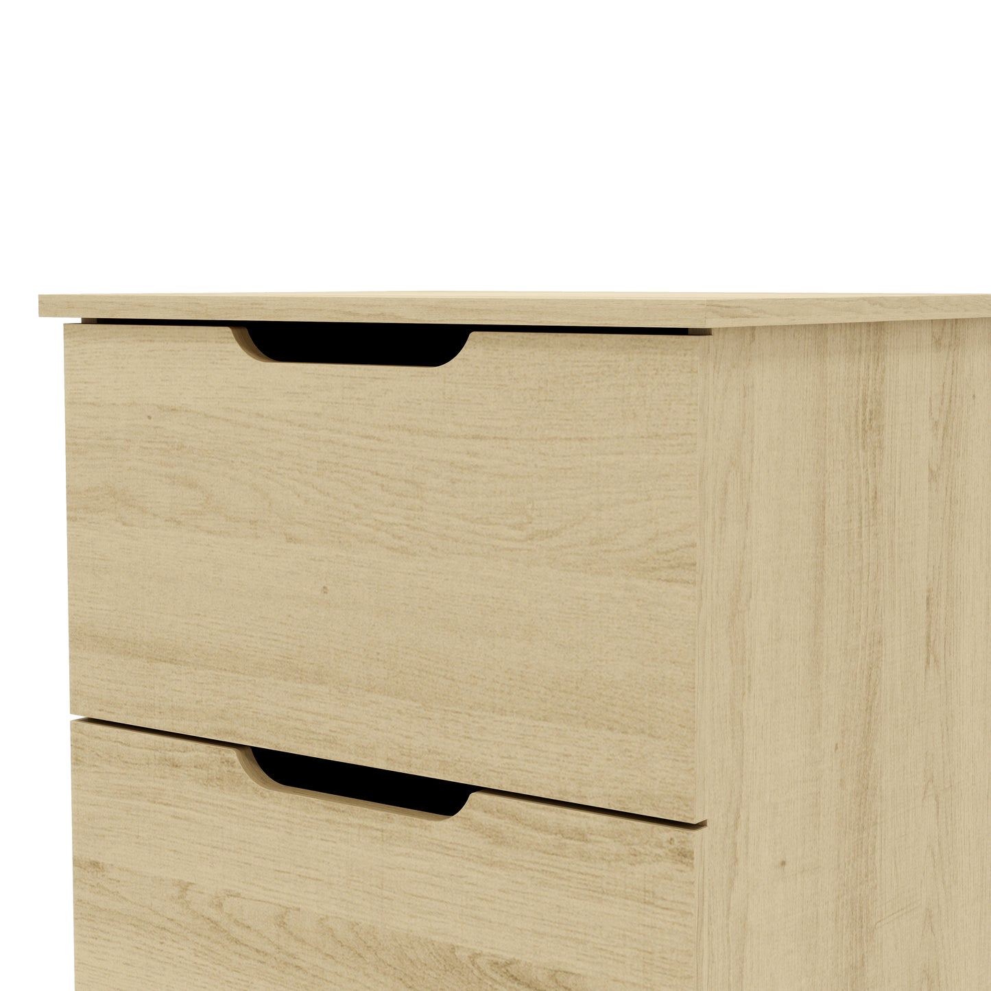 Galano Modern 2-Drawer Nightstand with Cutout Handles 18.7" W × 15.7" D × 23.7" H