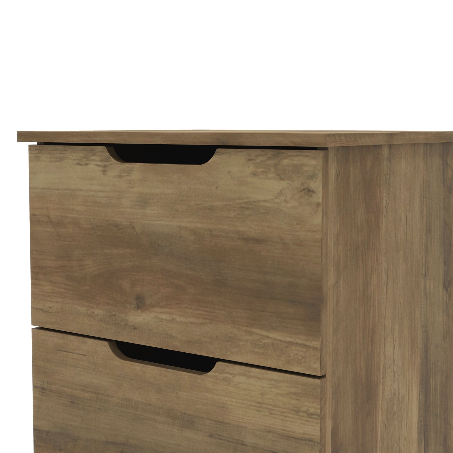 Galano Modern 2-Drawer Nightstand with Cutout Handles 18.7" W × 15.7" D × 23.7" H