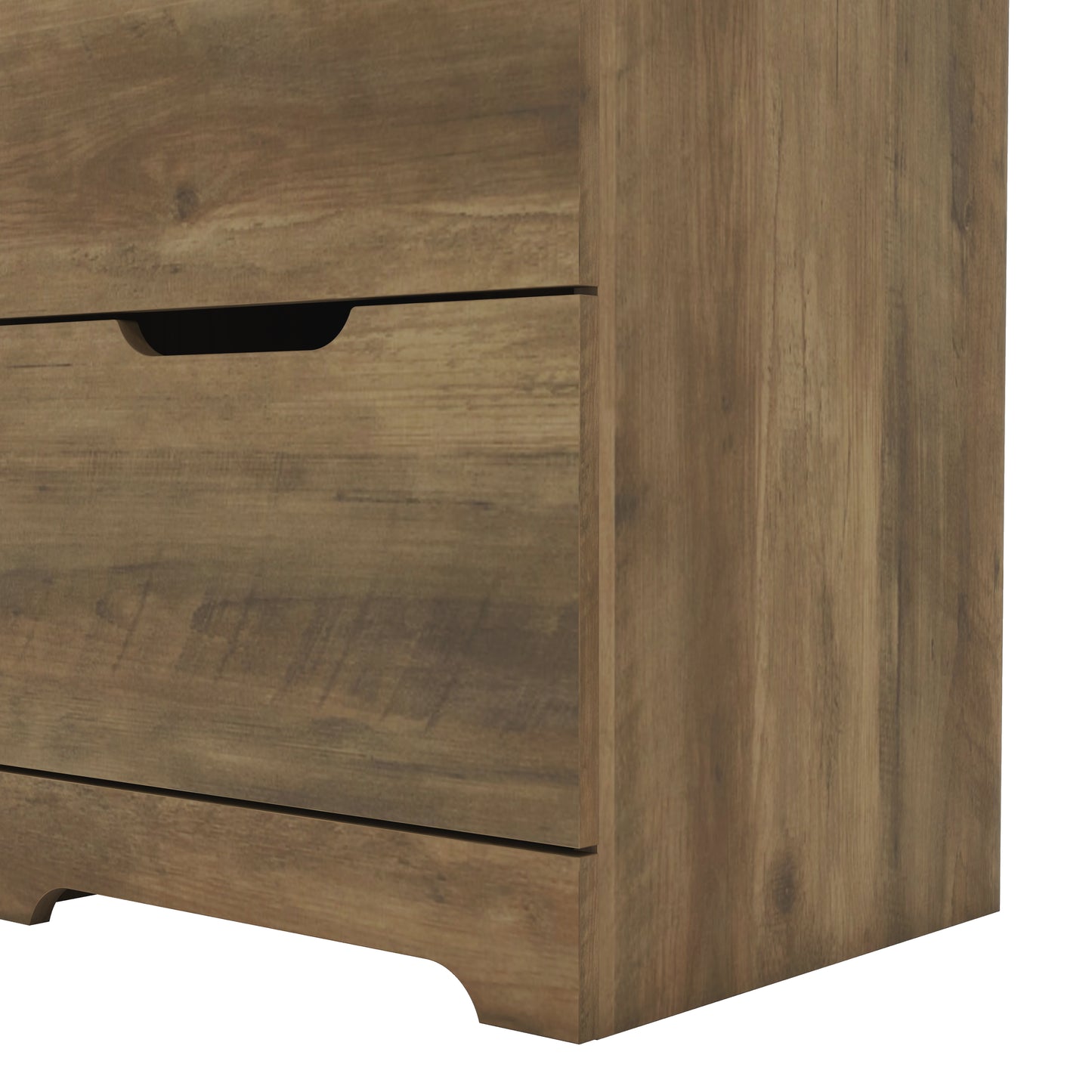 Galano Modern 2-Drawer Nightstand with Cutout Handles 18.7" W × 15.7" D × 23.7" H