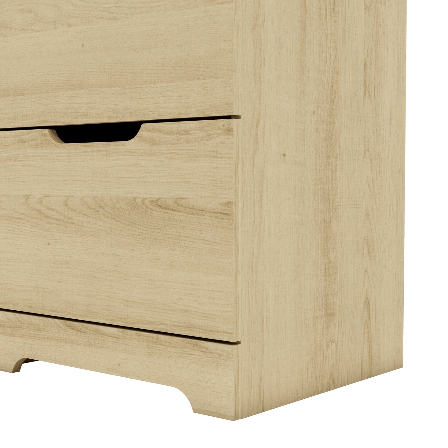 Galano Modern 2-Drawer Nightstand with Cutout Handles 18.7" W × 15.7" D × 23.7" H