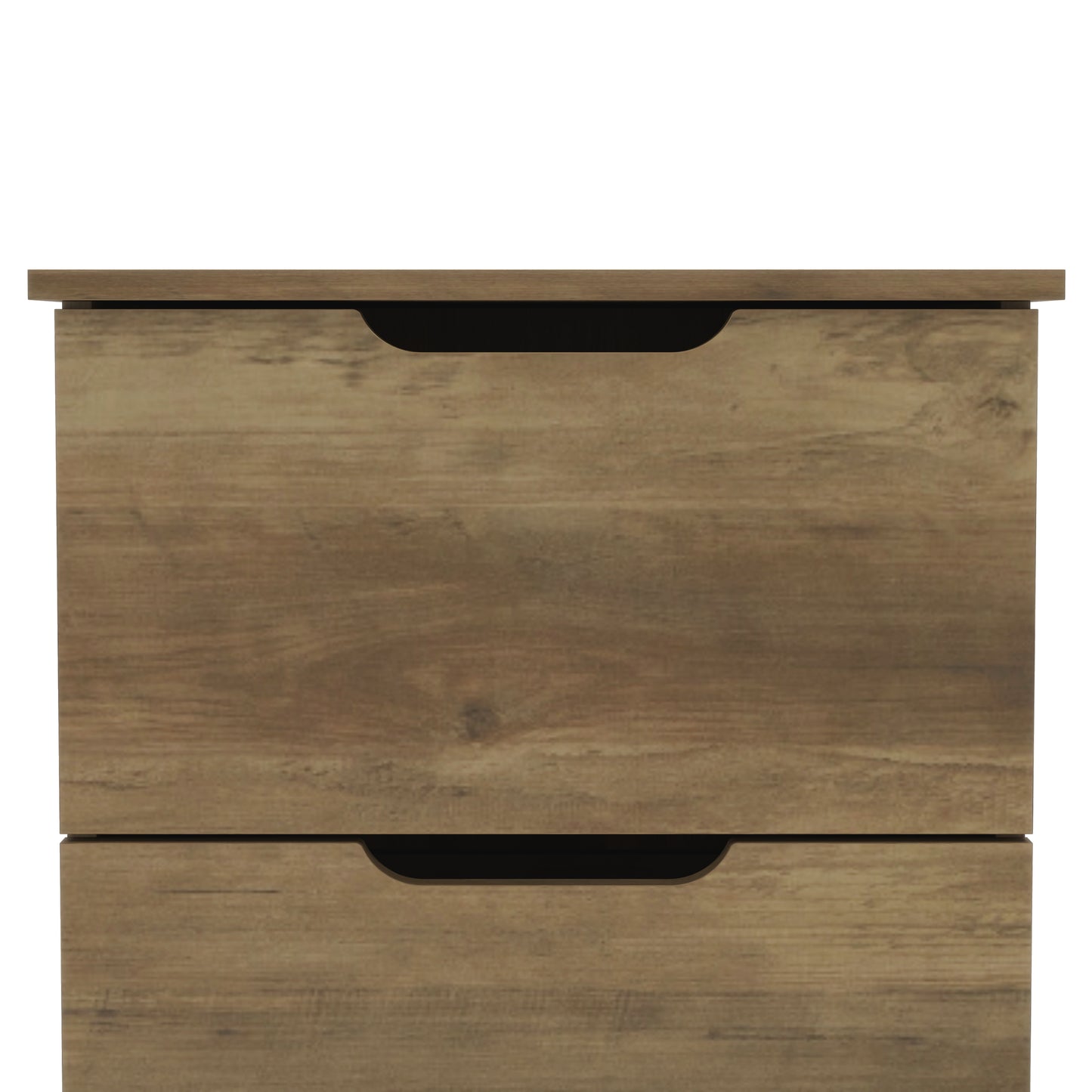 Galano Modern 2-Drawer Nightstand with Cutout Handles 18.7" W × 15.7" D × 23.7" H
