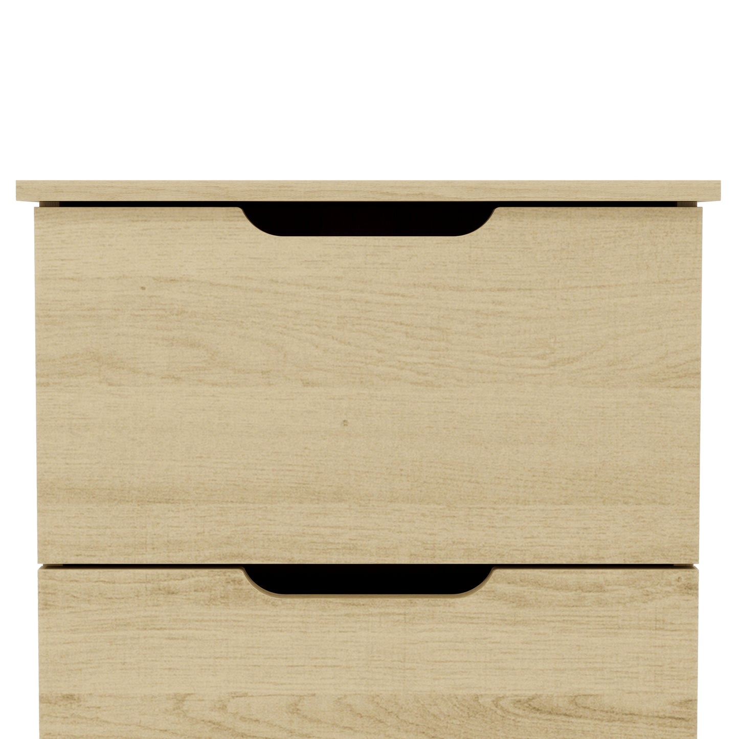 Galano Modern 2-Drawer Nightstand with Cutout Handles 18.7" W × 15.7" D × 23.7" H