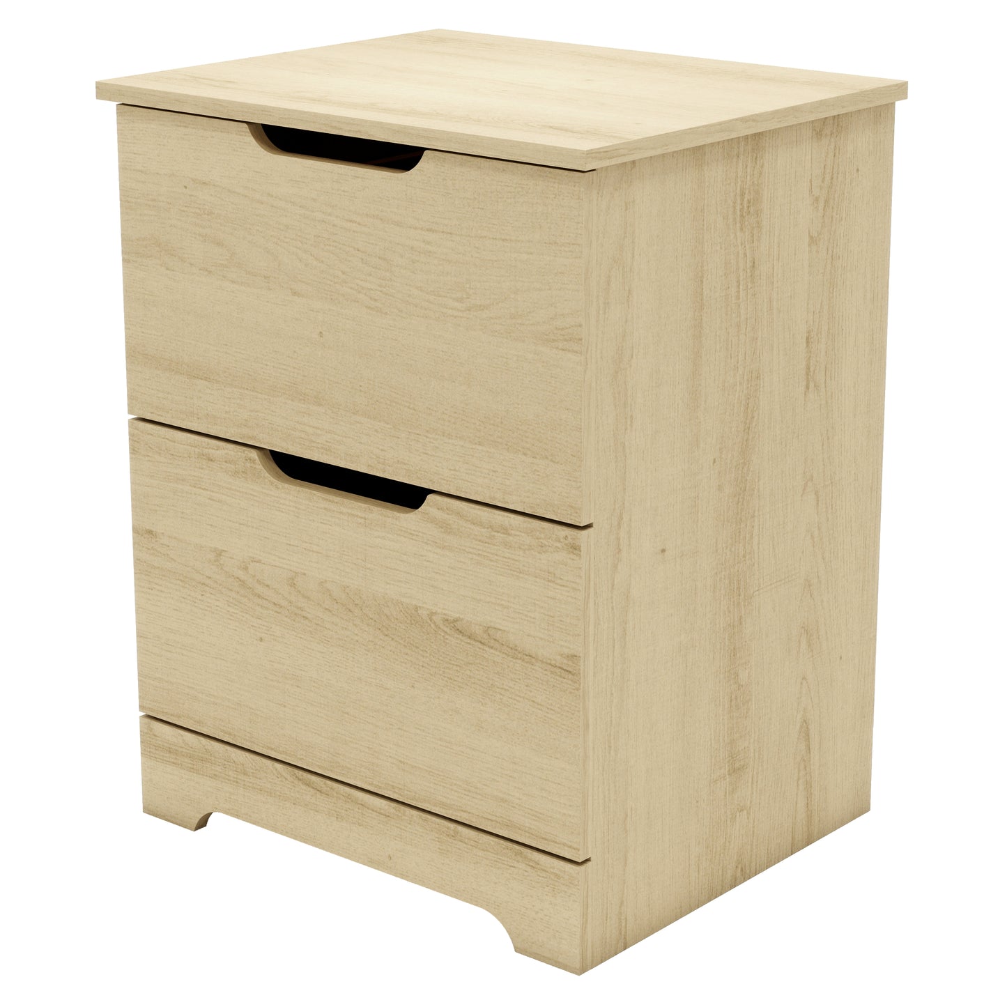 Galano Modern 2-Drawer Nightstand with Cutout Handles 18.7" W × 15.7" D × 23.7" H