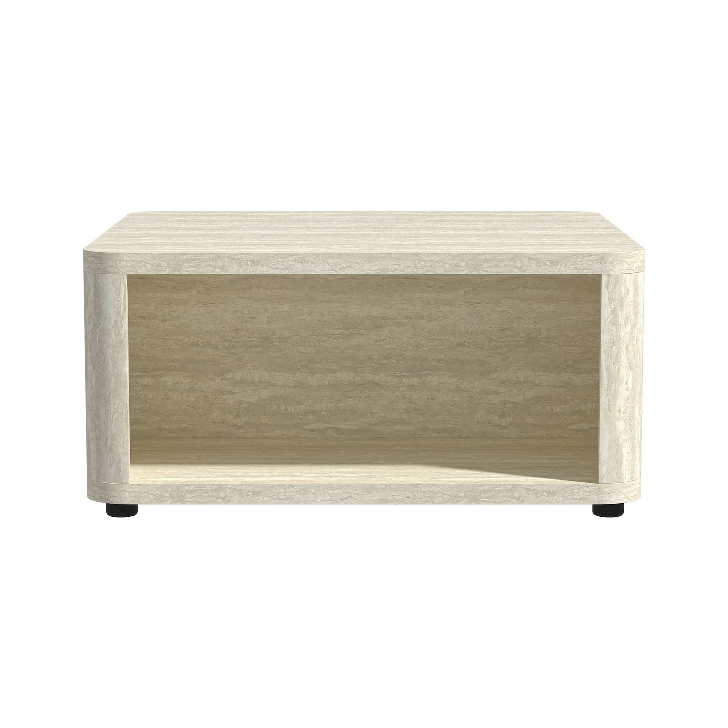 Galano Modern Wood Coffee Table with Storage Shelf 32" W × 32" D × 15" H